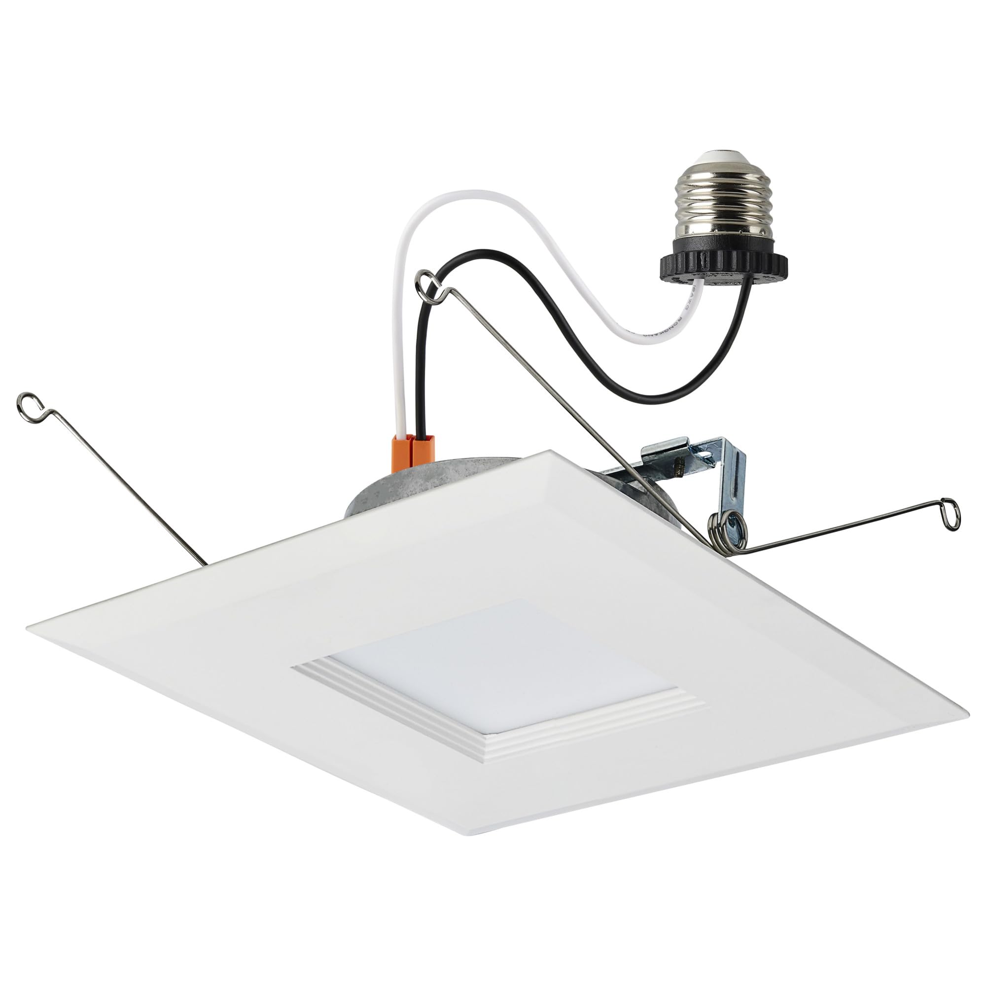 Photo 1 of Satco LED Retrofit Downlight with Stepped Baffle, CCT Selectable 2700K/3000K/3500K/4000K/5000K, 5-6 Inch Square, White