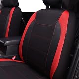 Flying Banner Gabardine Mesh Front Car Seat Covers Airbag Compatible Black Red view 6