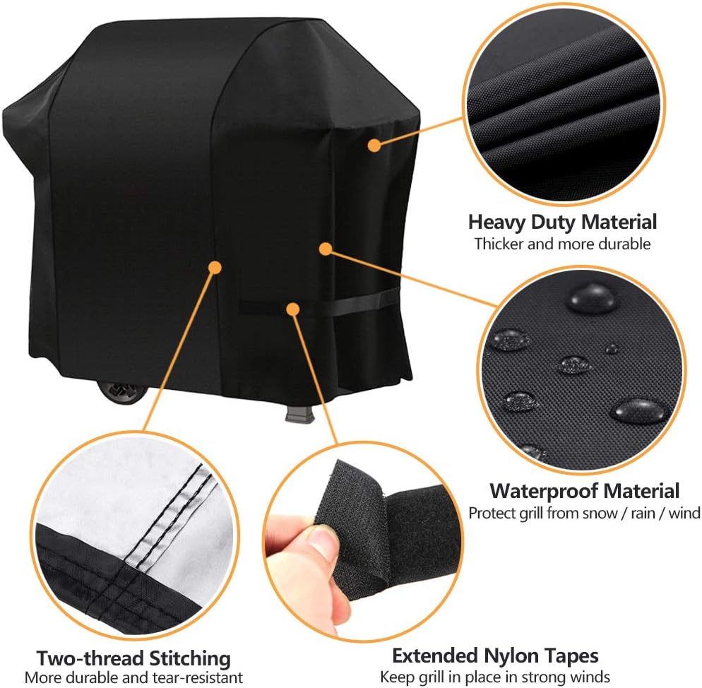 IWNTWY Grill Cover, 32-inch 300D Oxford Heavy Duty Waterproof BBQ Gas Cover with Adjustable Nylon Straps - Image 5