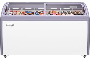KoolMore MCF-16C Commercial Ice Cream Freezer Display Case, 16 Cu. Ft, White