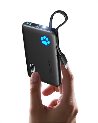 45W Batterie Externe, 10000mAh Power Bank avec USB C Câbles Intégrés