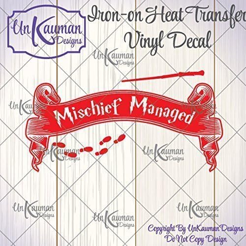 DIY...Iron On Heat Transfer Vinyl Harry Potter Inspired Mischief Managed Scroll Decal #HPSMM
