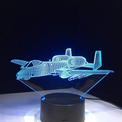 Aereo Aereo Telecomando Lampada Da Tavolo A Led 3d Lampada