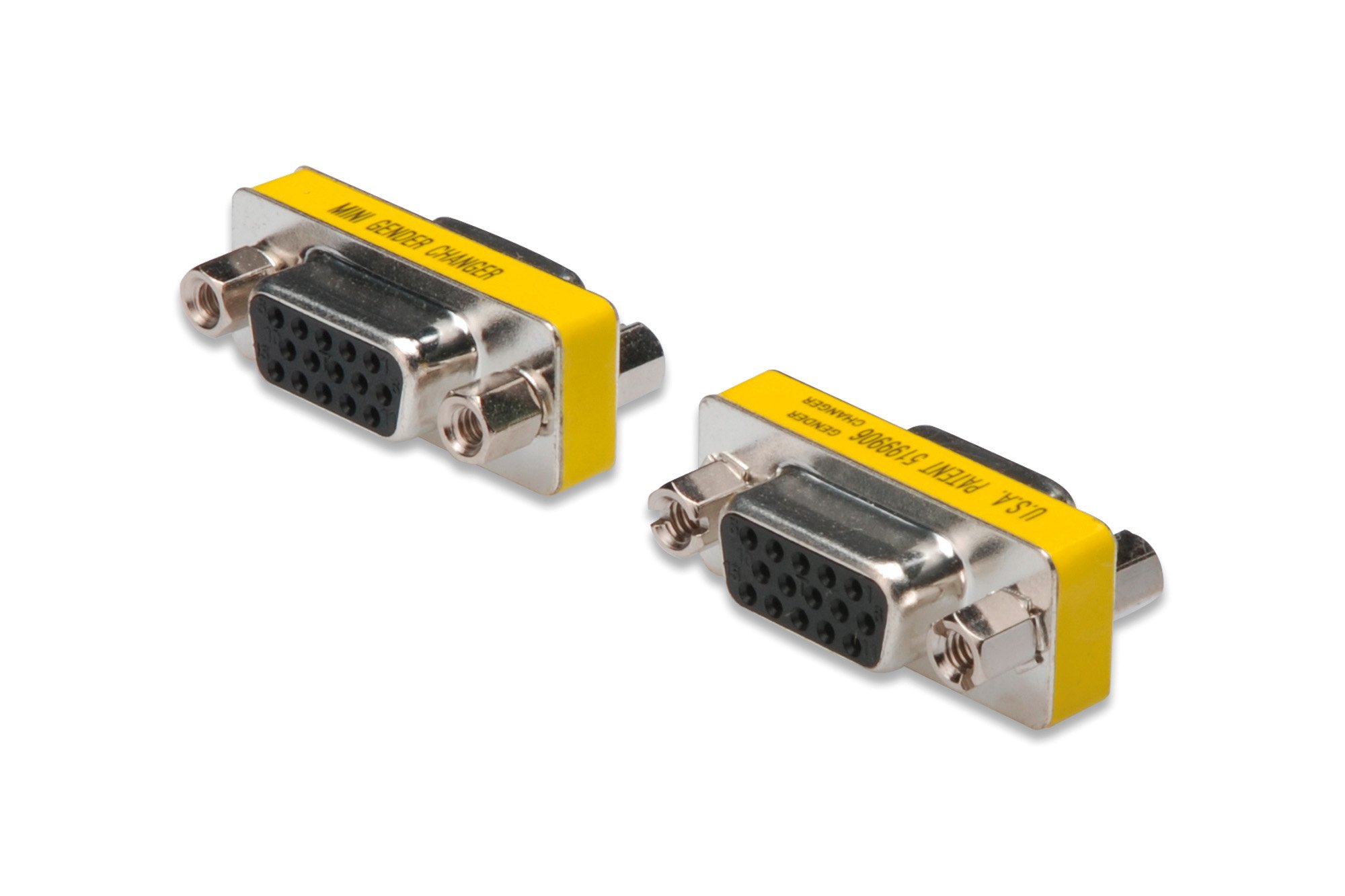 DIGITUS HD D-Sub 15 Gender Changer - VGA-Adapter - 15-Pin Connector - Plug to Plug - Metal Housing