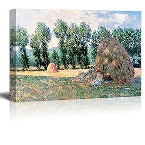 Claude Monet - Haystacks - Impressionist Modern Art - Canvas Art Home Art - 12x18 inches