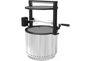 ONLYFIRE only fire Santa-Maria Style Rotisserie Rotating System for Solo Stove Bonfire 19.5" Smokeless Fire Pit - Global Patent