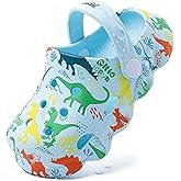OWIF Toddler Clogs Boys Girls Kids Dinosaur Garden Shoes Slip on Sandals Slides Water Summer Shoes for Outdoor Beach Pool