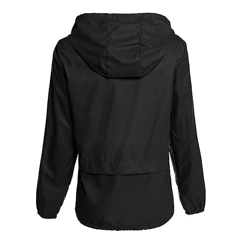 Zando Lightweight Rain Jacket Women Waterproof with Hood Packable Raincoat  for Adults Plus Size Rain Coats Win