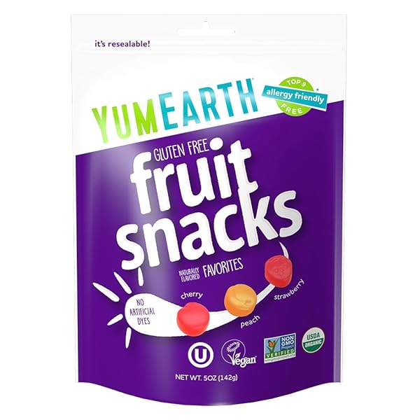 YUMEARTH ORGANIC FRUIT SNACKS, ASSORTED, 5 OZ