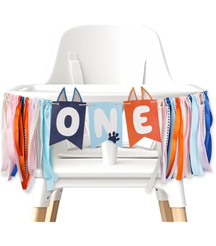 BASCT Pink '1st Birthday' High Chair Banner - First Birthday Party Decoration For Girls