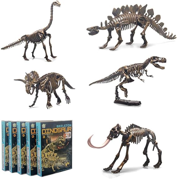 Download Amazon Com 5 Different Dinosaur Skeleton Puzzles Model Set 3d Puzzles For Adults Diy Skeleton Dinosaur Toys For Kids Ages 6 And Up Toys Games 3D SVG Files Ideas | SVG, Paper Crafts, SVG File