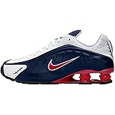 Nike Shox R4 Men's Shoes (Midnight Navy/White/Metallic Silver/Gym Red)