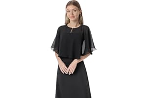 Chiffon Capelet Soft capes Shawls and Wraps for Evening Dress Wedding Cape 1920s shawl accessories for women flapper Cover Up