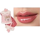 Flower Knows The Sweetie Bear Coating Lip Jelly,Soft Moisturizing Tinted Lip Gloss with Botanicals,Lightweight Non-Sticky Pink Lips Plumper,Cruelty-Free,0.18 oz(JE05 Tiered Dress)
