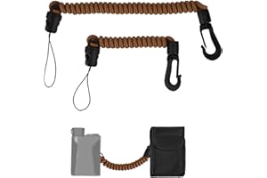 Sinbana 2pcs Rangefinder Tether (Long + Short), 8-40cm/15-75cm (3-16in/6-30in) Retractable Hunting Range Finder Lanyard Polye