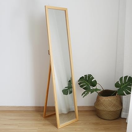 Amazon Com Shangmeng Simple Wood Floor Mirror Floor Full