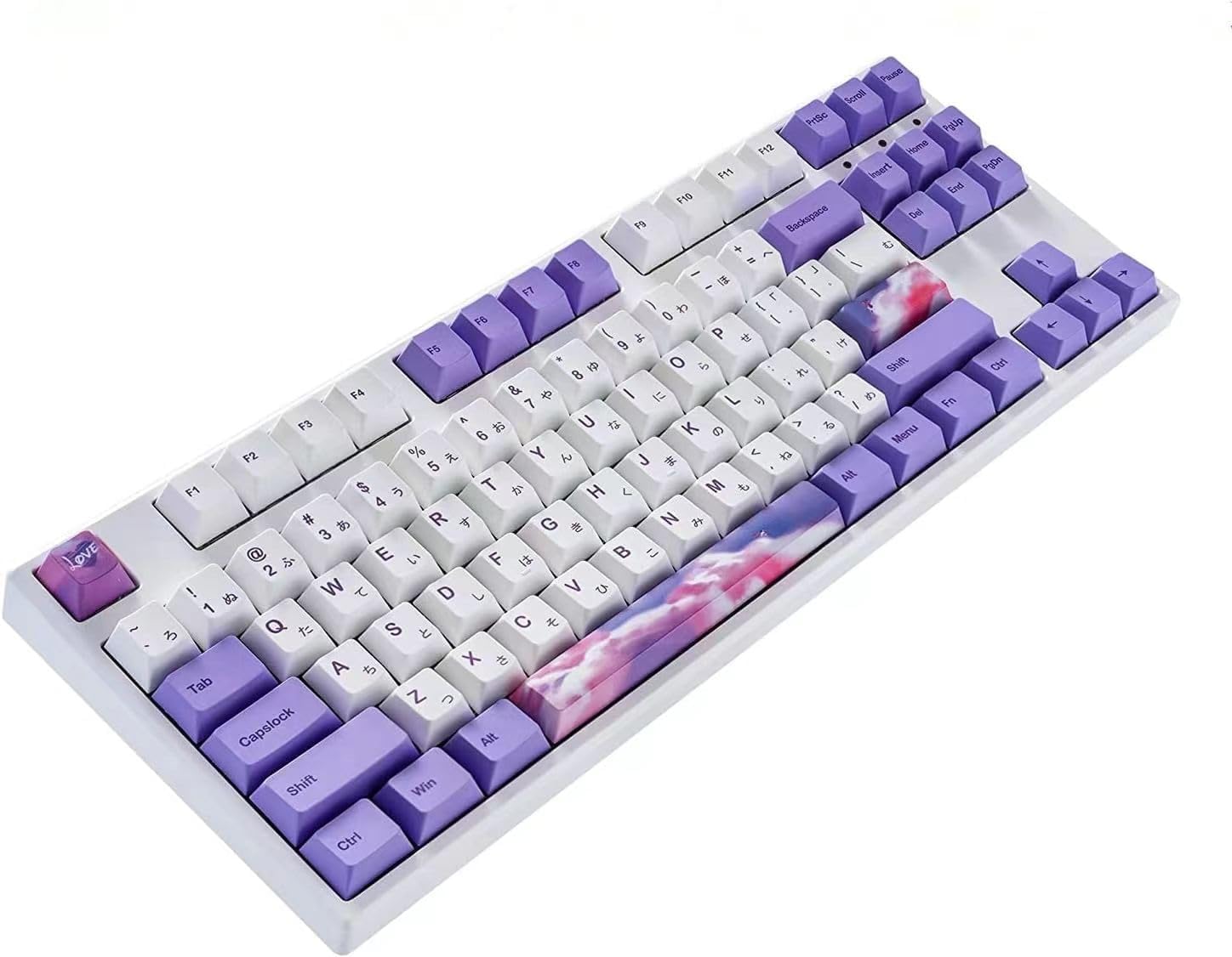 BOYI 87 Keys Wireless RGB Gasket Mechanical Keyboard,Hot Swappable 80% Compact TKL Layout Programmable BT5.0/2.4G/Wired,N-Key Rollover Gateron Yellow Switch Custom Purple Keyboard for PC Gamers Office