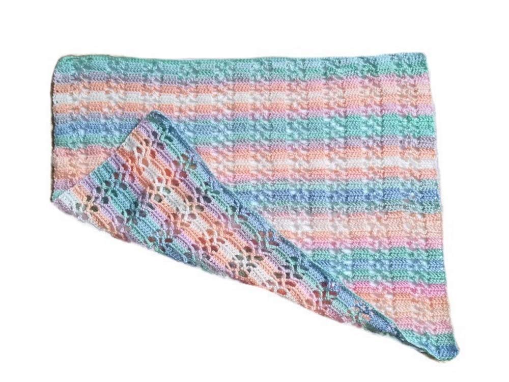 Couverture Bebe Arc En Ciel Multicolore Personnalisable Pour Fille Ou Garcon Au Crochet Fait Main Amazon Fr Handmade