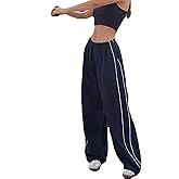 XPONNI Women's Baggy Y2K Parachute Pants