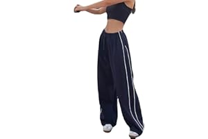XPONNI Women's Baggy Y2K Parachute Pants