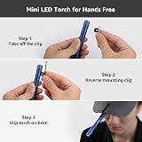Lepro LED Torch Battery Powered 2 Pack Clip Small 3 Modes IP44 Blue view 6