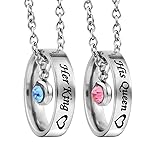 MJartoria Matching Necklaces for Couples, His and