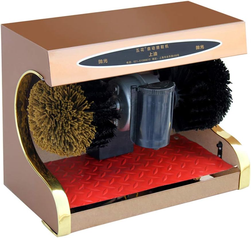 GJM Shop Shoe Polisher, Polishing Brushes, 45W, 2 Rotating Cleaning Brush Cotton，Automatic Sensor