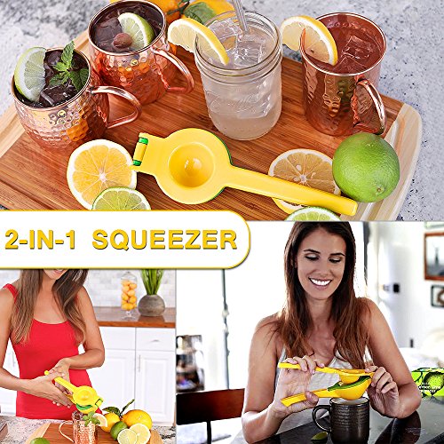image for mixigoo Lemon Lime Squeezer Juicer Manual Citrus Juicer 2 in 1 Juicer 