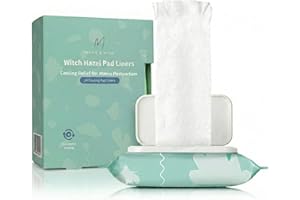 Mama & Wish ® Witch Hazel Pad Liners for Postpartum Care (24 Count) | Full-Length Cooling Perineal Pads | Ice Pads Liner | Po