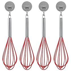 Ousyaah 5-Piece Silicone Whisk Stainless Steel