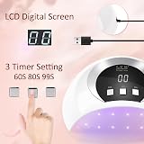 Kisspet 54W UV LED Nail Lamp Dryer 3 Timer Auto Sensor LCD USB Gel Nails view 3
