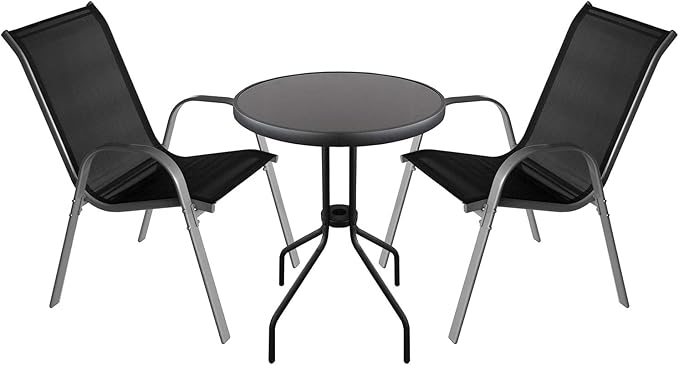 Amazon.de: Multistore 2002 3tlg. Bistromöbel Bistrotisch rund 60cm