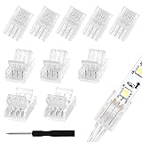 RGBZONE 10Pcs 3 Pin 10mm LED Strip Connectors
