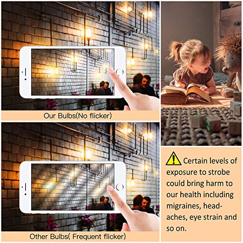 LEOOLS T10 Led Bulb, 6W Dimmable Led Tubular Bulbs, 60 Watt Incandescent Bulb Equivalent, 2700K Warm White,600LM, Clear Glass, E26 Base Lamp Bulb, for Cabinet Display Cabinet etc,6 Pack. - Thumbnail 4