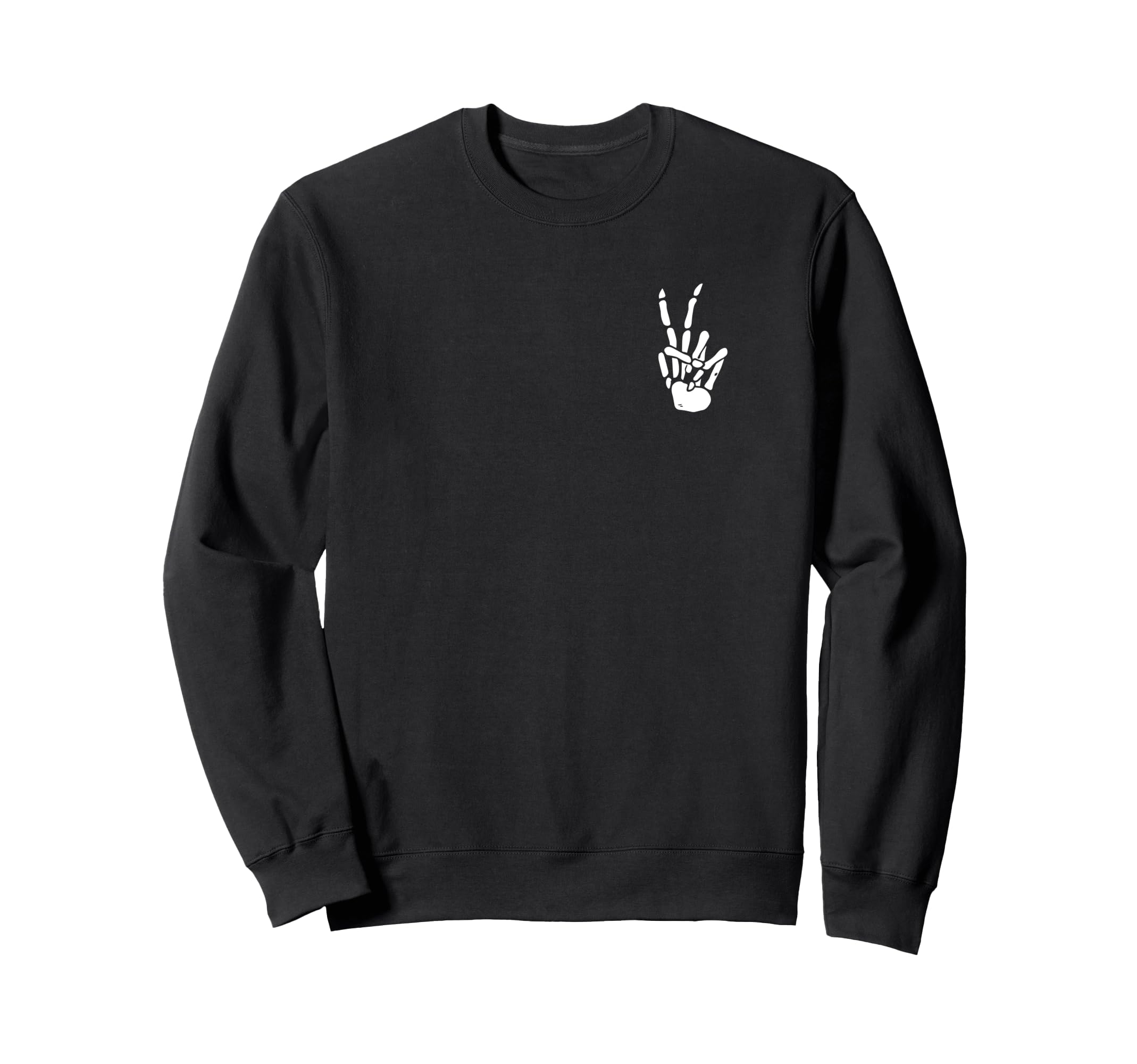 Photo 1 of  UNISEX S
Skeleton Hand Peace Sign Bone Sweatshirt