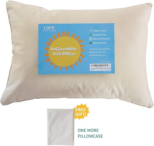 Amazon Com Lofe Toddler Pillow With Pillowcase 13x18 Organic