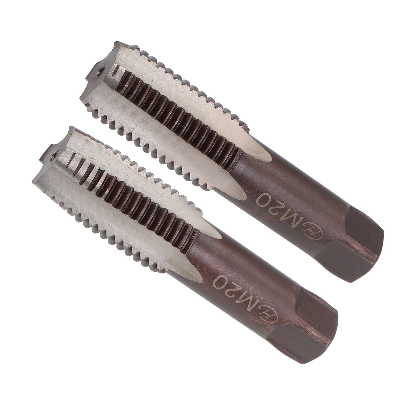 CoCud Hand Threading Taps, M20 x 2.5 Thread, Metric Alloy Tool Steel Screw Tapping Taper Bottom Tap - (Applications: for Machine Thread Repair), 1-Pair — image 1