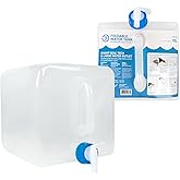 72HRS Foldable Water Storage Container with Spigot and Handle, Food Grade Water Carrier Jug, Leakproof, Portable, Collapsible