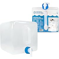 72HRS Foldable Water Storage Container with Spigot and Handle, Food Grade Water Carrier Jug, Leakproof, Portable, Collapsible