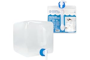 72HRS Foldable Water Storage Container with Spigot and Handle, Food Grade Water Carrier Jug, Leakproof, Portable, Collapsible
