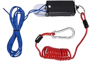 EATAKWARD Trailer Breakaway Switch, 4ft Breakaway Coiled Cable Kit with Electric Trailer Brake Switch Control Fit for RV Towi