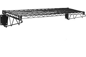 Regal Altair Wall Mount Wire Shelf (Black Epoxy, 14" Deep x 36" Wide)