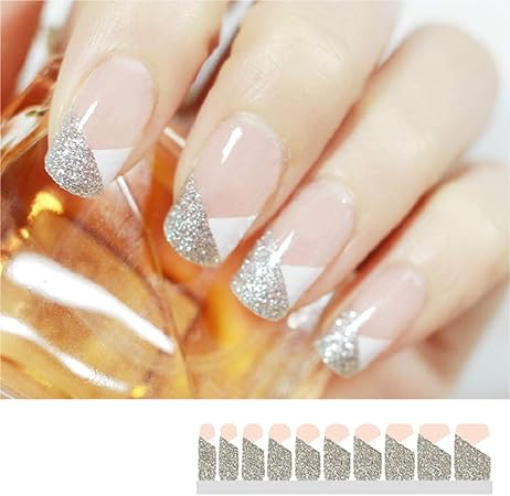 Amazon Ziv Nat ネイルシール 貼るだけマニキュア 白 水晶 ピース ネイルステッカー ネイルアート ネイルラップ ネイルアクセサリー 女性 レディース 娘 彼女へ プレゼント キラキラ ネイルシール 貼るだけ Ziv Nat シール ステッカー 通販