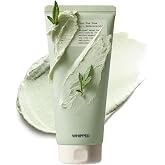 Whipped Korean Skincare Face Wash, Doubles as a Face Mask, Mugwort Tea Tree, Deep Cleansing Vegan Facial Cleanser for Oily Skin and Pore Care with Matcha, Centella Asiatica, Niacinamide