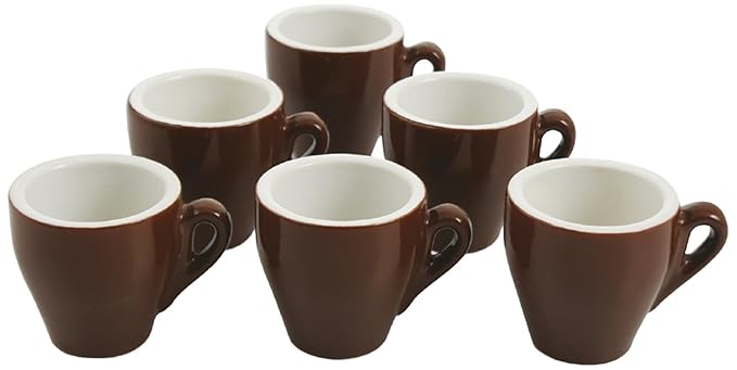 Galileo Casa 2150013 Home 6er Set Espressotassen Espresso Bar, Braun