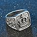 Kebaner Gothic Kings Queen Crown Princess Classic Signet Ring Men Women Silver Vintage Biker Band Size 9