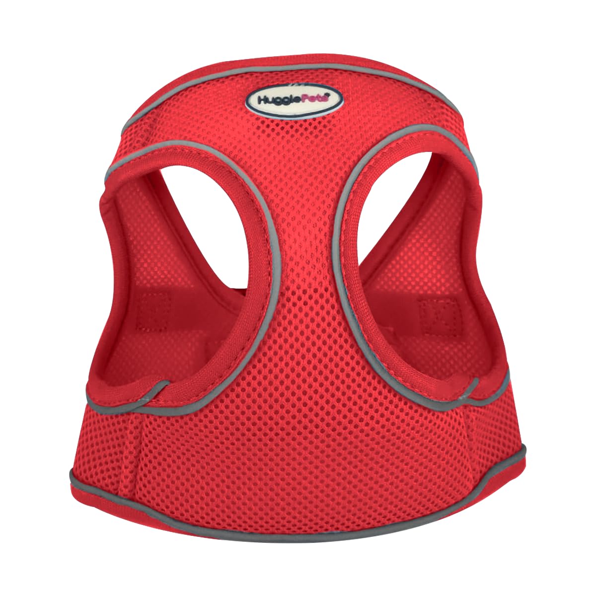HugglePets Air Mesh Step In Dog Harness - Red (Small - 36-44cm) Strong & Secure Lightweight & Breathable Harness for Small Dogs with Reflective Lining.