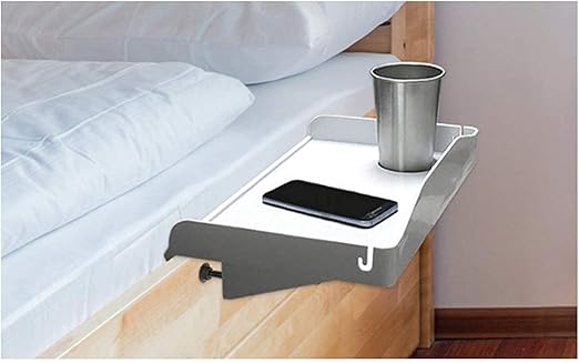Amazon Com Bedside Shelf For Bed College Dorm Room Clip On Nightstand With Cup Holder Cord Holder Nightstand For Students Bunk Bed Shelf For Top Bunk Kids
