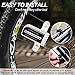 Rottay Bike Wheel Lights Waterproof RGB Ultra Bright Bicycle Wheel Lights Spoke Lights with 14-LED and 30pcs Changes Patterns -Safety Cool Bike Tire Accessories for Kids Adults