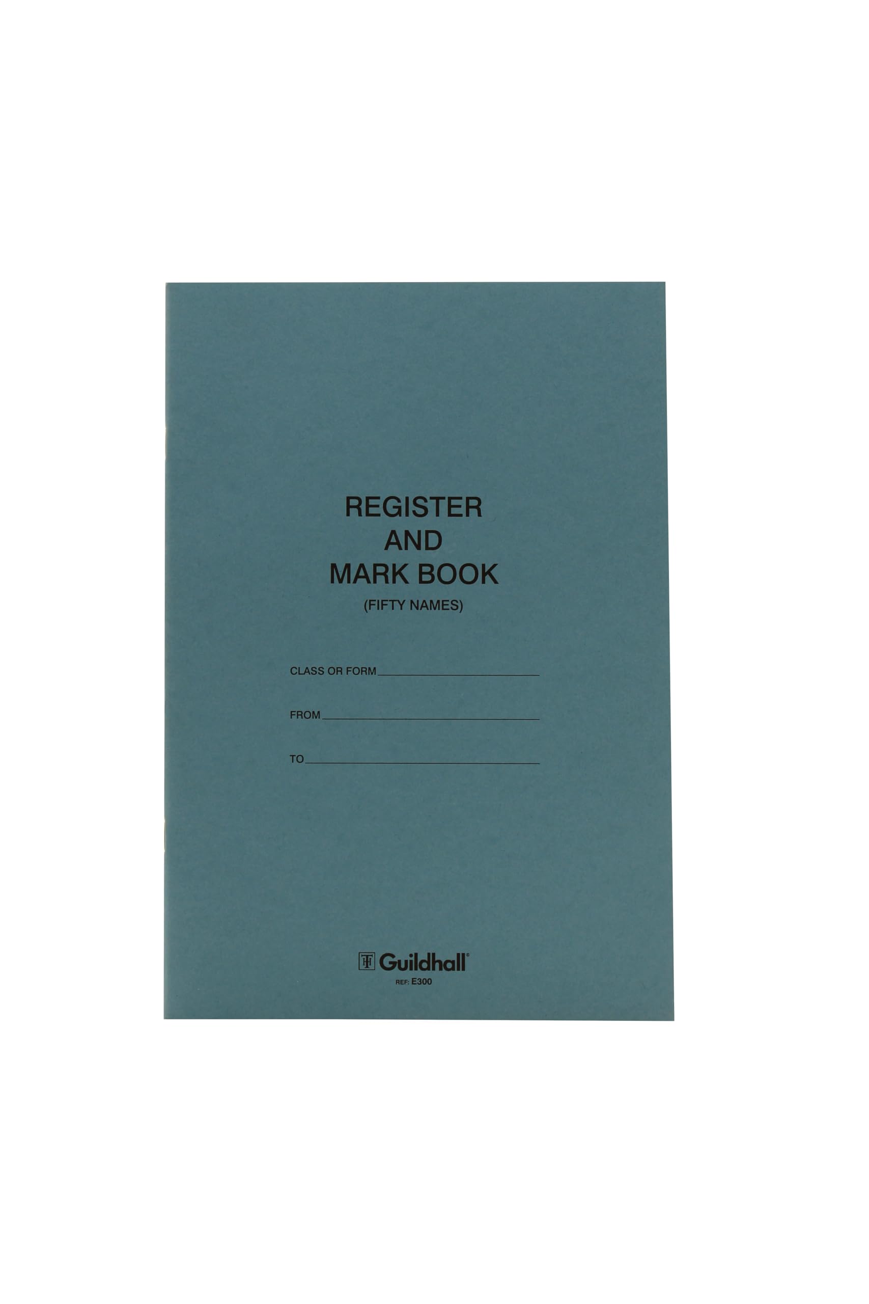Exacompta - Ref E300Z - Guildhall Register & Mark Book (48 Pages) - 298 x 202mm in Size, 50 Entries Per Page, Manilla Cover, White Woven Paper - Blue Cover